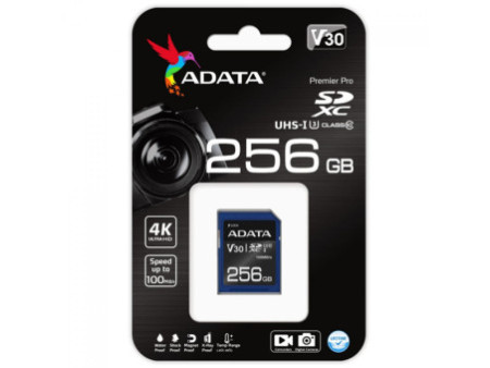 Cartão De Memória Adata Premier One SDXC UHS-II, 256GB, Classe 10, ASDX256GUII3CL10-C