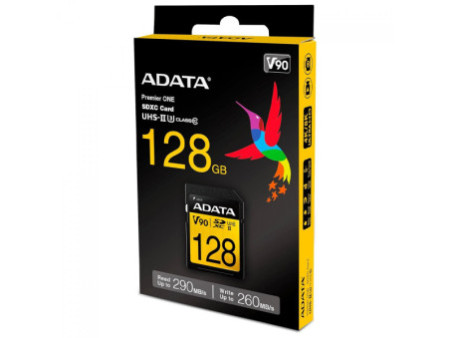 Cartão De Memória Adata Premier One SDXC UHS-II, 64GB, Classe 10, ASDX64GUII3CL10-C