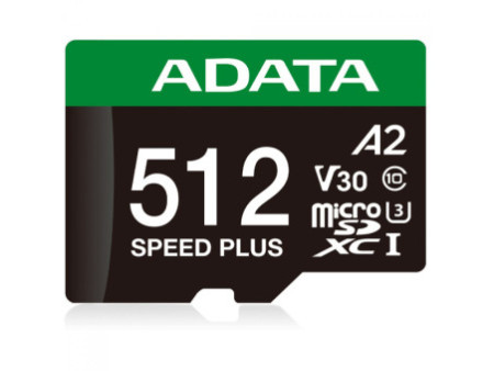 Cartão De Memória Adata Speed Plus MicroSDXC UHS-I, 256GB, Classe 10, Com Adaptador, UD256GUI3V30A2SP-RA1