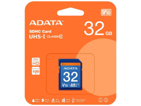 Cartão De Memória Adata Premier SDXC/SDHC UHS-I, 64GB, Classe 10, ASDX64GUICL10-R