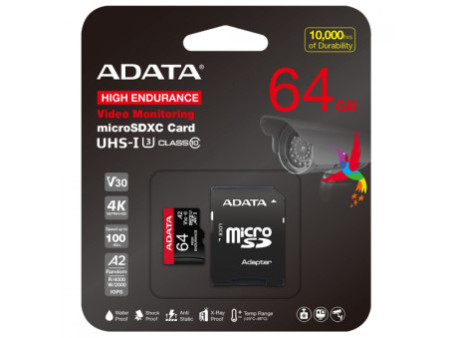 Cartão De Memória Adata Speed Plus MicroSDXC UHS-I, 128GB, Classe 10, Com Adaptador, UD128GUI3V30A2SP-RA1