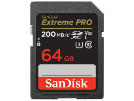 Cartão de Memória SanDisk Extreme PRO, MicroSDXC, 128GB, 200MBs, 4K UHD, U3, V30, Com Adaptador, SDSQXCD-128G-GN6MA