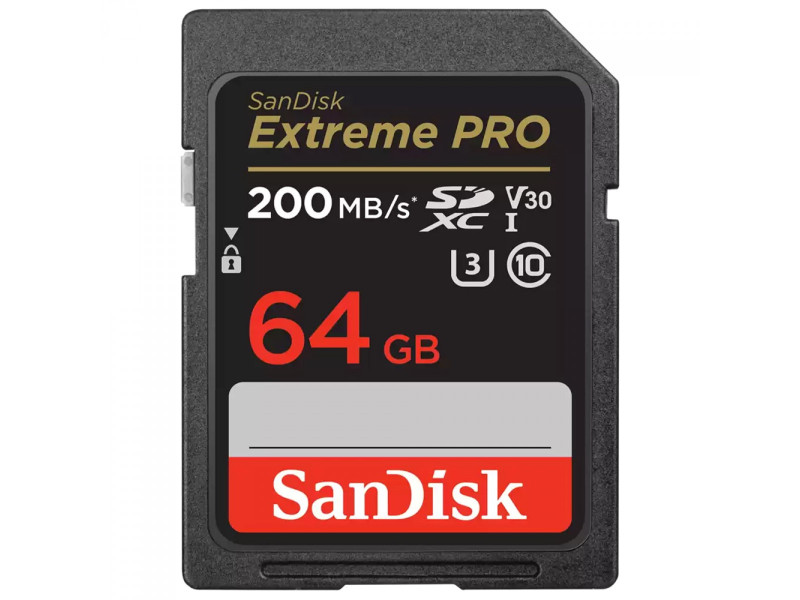 Cartão de Memória SanDisk Extreme PRO, MicroSDXC, 128GB, 200MBs, 4K UHD, U3, V30, Com Adaptador, SDSQXCD-128G-GN6MA