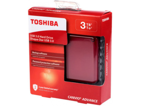 HD Externo Portátil Toshiba Canvio Advance 3TB HDTC930XK3CA USB 3.0 Preto