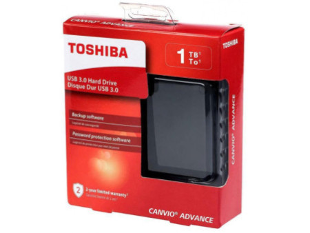 HD Externo Portátil Toshiba Canvio Advance 1TB HDTC910XR3AA USB 3.0 Vermelho
