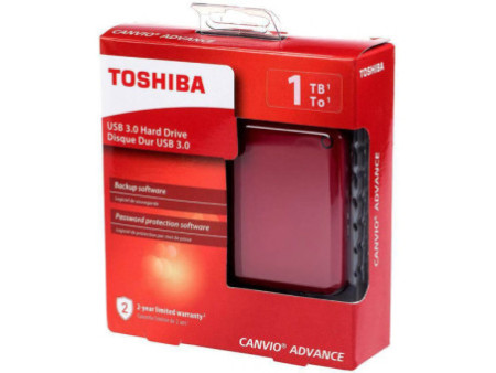HD Externo Portátil Toshiba Canvio Advance 1TB HDTC910XW3AA USB 3.0 Branco