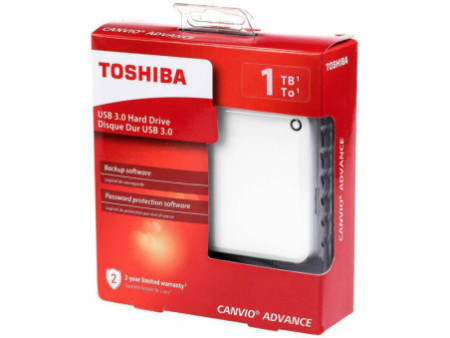 HD Externo Portátil Toshiba Canvio Advance 2TB, USB 3.0, Azul, HDTC920XL3AA