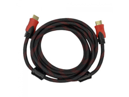 Cabo HDMI 1.4 Teccon, 5m, Preto e Vermelho, TC0031