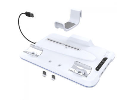 Suporte de Mesa Bluecase Ergo Flexy, Articulado, Com Pistão, Para 2 Monitores 12 Até 32 Pol, Branco, BSMTG02-3WBX