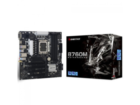 Placa Mãe Biostar B760MXC PRO 2.0, Chipset B760, Intel LGA 1700, MATX, DDR4