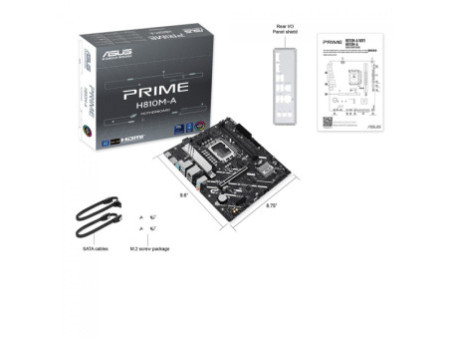 Placa Mãe Asus Prime H810M-A, Chipset H810, Intel LGA 1851, mATX, DDR5, 90MB1KK0-M0EAY0