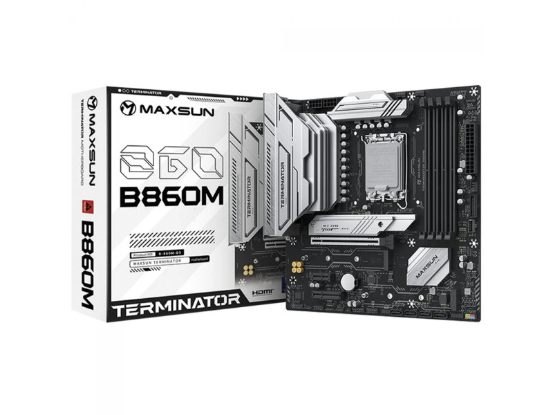 Placa Mãe Maxsun Terminator B860M, Chipset B860, Intel LGA 1851, mATX, DDR5