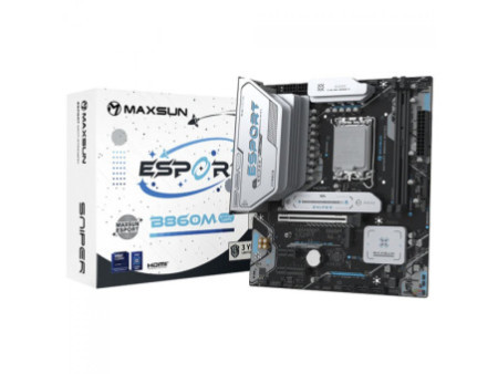 Placa Mãe Maxsun eSport B860M SNIPER WiFi, Chipset B860, Intel LGA 1851, mATX, DDR5