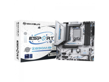 Placa Mãe Maxsun eSport Z890M WiFi ICE, Chipset Z890, Intel LGA 1851, mATX, DDR5