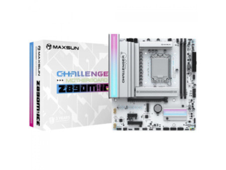 Placa Mãe Maxsun Challenger Z890M WiFi ICE, Chipset Z890, Intel LGA 1851, mATX, DDR5