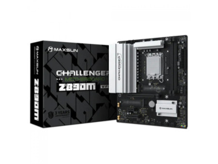 Placa Mãe Maxsun Challenger Z890M WiFi, Chipset Z890, Intel LGA 1851, mATX, DDR5