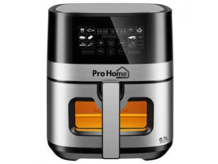 Fritadeira Elétrica Air Fryer Pro Home Family PRO, 100% Digital, Com Visor, 8L, 110V, Preto e Inox, PH-AF-FP1700WB8LS110D