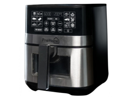 Fritadeira Elétrica Air Fryer Pro Home Family PRO, 100% Digital, Com Visor, 8L, 110V, Preto e Inox, PH-AF-FP1700WB8LS110D