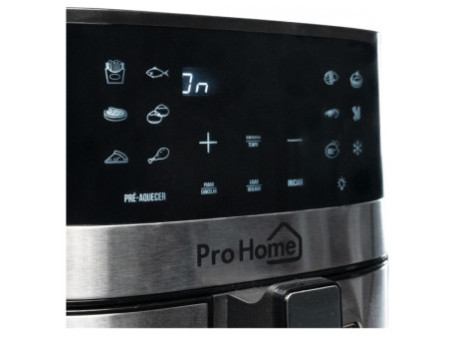 Fritadeira Elétrica Air Fryer Pro Home Family PRO, 100% Digital, Com Visor, 8L, 110V, Preto e Inox, PH-AF-FP1700WB8LS110D