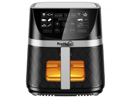Fritadeira Elétrica Air Fryer Pro Home Style PRO, 100% Digital, Com Visor, 8L, 110V, Preto e Inox, PH-AF-SP1700WS8LS110D
