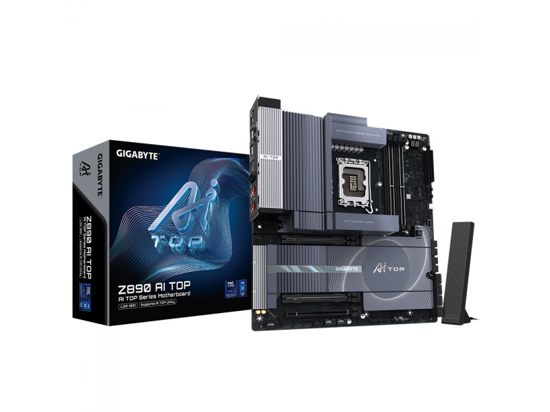 Placa Mãe Gigabyte Z890 AI TOP, Chipset Z890, Intel LGA 1851, EATX, DDR5