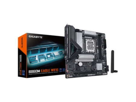 Placa Mãe Gigabyte B860M Eagle WIFI6, Chipset B860, Intel LGA 1851, mATX, DDR5