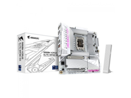 Placa Mãe Gigabyte B860M Aorus Elite WiFi6E ICE, Chipset B860, Intel LGA 1851, mATX, DDR5