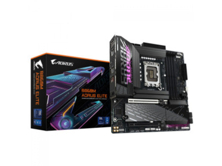 Placa Mãe Gigabyte B860M Aorus Elite, Chipset B860, Intel LGA 1851, mATX, DDR5