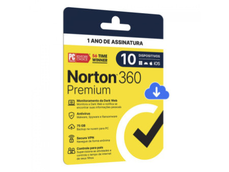 Antivírus Norton 360 Deluxe, 5 Dispositivos, 12 Meses, Digital para Download, 21430753