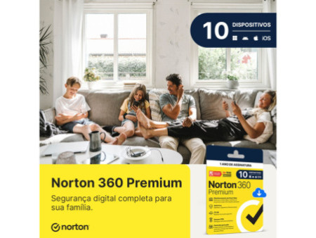 Antivírus Norton 360 Deluxe, 5 Dispositivos, 12 Meses, Digital para Download, 21430753