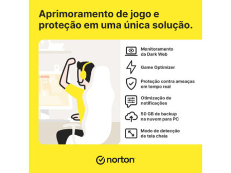 Antivírus Norton 360 Advanced, 10 Dispositivos, 12 Meses, Digital para Download, 21447601