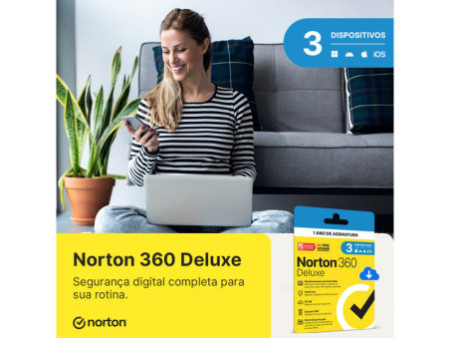 Antivírus Norton 360 Premium, 10 Dispositivos, 12 Meses, Digital para Download, 21414573