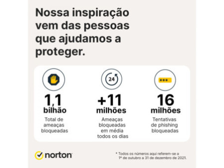 Antivírus Norton 360 Premium, 10 Dispositivos, 12 Meses, Digital para Download, 21414573