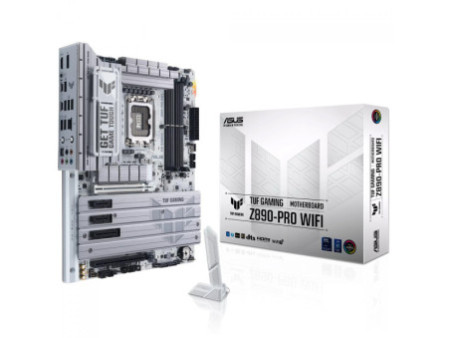 Placa Mãe Asus TUF Gaming Z890-Pro WiFi, Chipset Z890, Intel LGA 1851, ATX, DDR5, White
