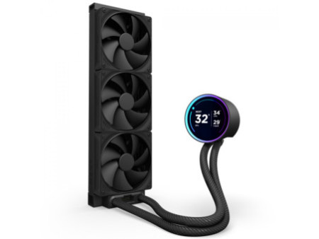 Water Cooler Gamdias Chione E4-420 WH, ARGB, 420mm, Display Digital, Intel-AMD, PWM, Branco - Open Box
