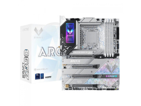Placa Mãe Maxsun iCraft Z890 Arctic, Chipset Z890, Intel LGA 1851, ATX, DDR5, Branco