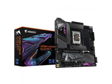 Placa Mãe Gigabyte Z890M Aorus Elite WIFI7, Chipset Z890, Intel LGA 1851, MATX, DDR5