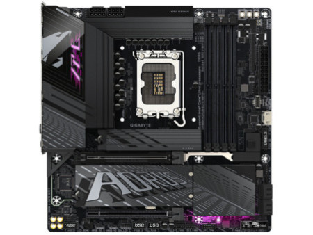 Placa Mãe Gigabyte Z890M Aorus Elite WIFI7, Chipset Z890, Intel LGA 1851, MATX, DDR5