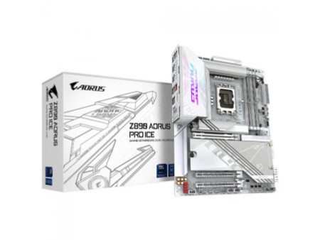 Placa Mãe Gigabyte Z890 AORUS PRO ICE, Chipset Z890, Intel LGA 1851, ATX, DDR5, Branco