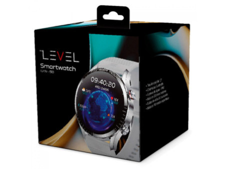 Relógio SmartWatch Level LVW-30M, TFT 1.3', Android/IOS, Bluetooth, IP68, Monitoramento de Frequência Cardíaca, Pulseira De Meta