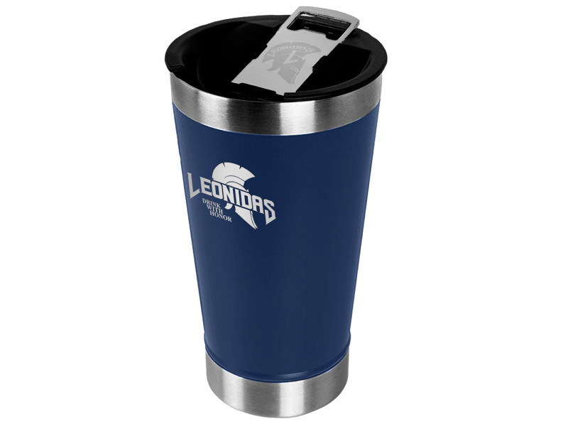Copo Térmico Leonidas, 473ml, Quente ou Frio, Metal, Preto
