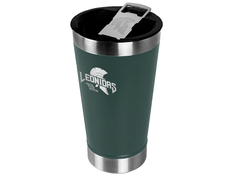 Copo Térmico Leonidas, 473ml, Quente ou Frio, Metal, Branco