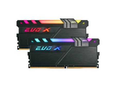 Memória DDR4 Geil EVO X II RGB Sync, 16GB (2x8GB), 3200MHz, GAEXSY416GB3200C16BDC