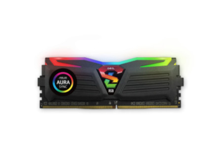 Memória DDR4 Geil Super Luce RGB, 8GB, 3600MHZ, Black, GALS48GB3600C18BSC