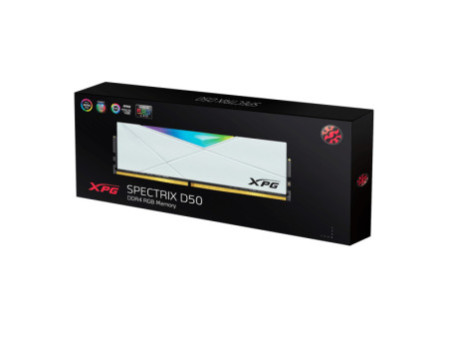 Memória DDR4 XPG Spectrix D50, 32GB (2x16GB), 3200MHz, RGB, White, AX4U320016G16A-DW50