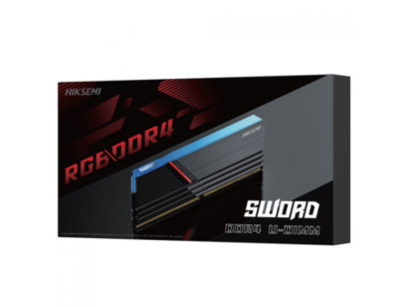 Memória DDR4 Hiksemi Sword, RGB, 16GB, 3600MHz, Preto, HSC416U36B4 16G