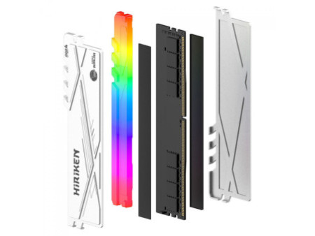 Memória DDR4 Gamer Ninja Hiriken, RGB, 16GB, 3200MHz, Branco, GN-RM-HK16G32C22WD4A