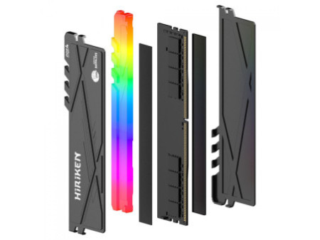 Memória DDR4 Gamer Ninja Hiriken, RGB, 16GB, 3200MHz, Preto, GN-RM-HK16G32C22BD4A