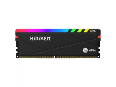 Memória DDR4 Gamer Ninja Hiriken, RGB, 8GB, 3200MHz, Preto, GN-RM-HK8G32C22BD4A