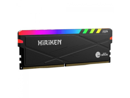 Memória DDR4 Gamer Ninja Hiriken, RGB, 8GB, 3200MHz, Preto, GN-RM-HK8G32C22BD4A